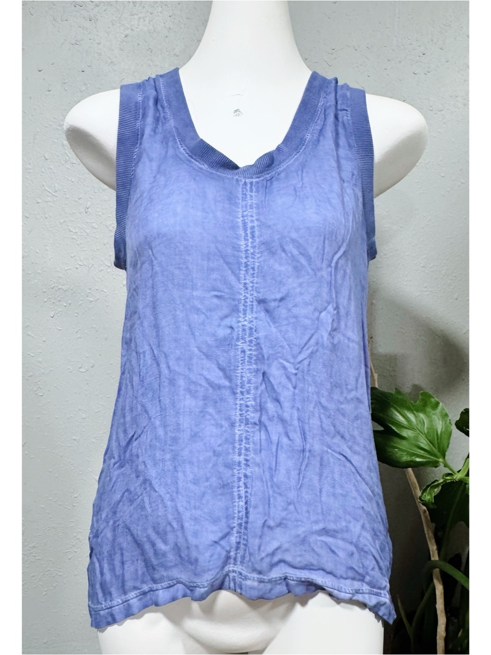 Cloth & Stone Blue Tencel Tank Top Size S Soft Washed Sleeveless